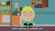 sad butters stotch GIF by South Park 