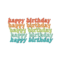 Happy Birthday Rainbow Sticker