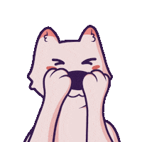 Ghost_twf pink kawaii fox animal Sticker
