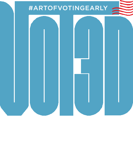 Vote Early Election 2020 Sticker by Mike Perry Studio