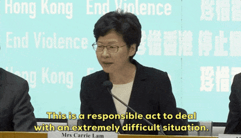 hong kong protests carrie lam GIF