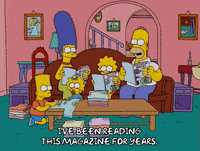 homer simpson reading GIF