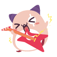 MapleStory happy excited guitar maple Sticker