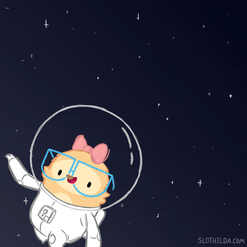 floating outer space GIF by SLOTHILDA