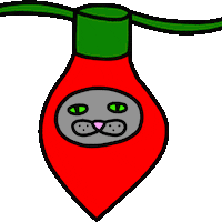 Flashing Merry Christmas Sticker