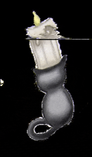 Mitsukoandco cat halloween witch candle GIF