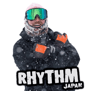 rhythmjapanpow snow japan skiing snowboard Sticker