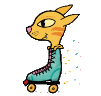 Skating On My Way Sticker