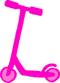 pink scooting Sticker by Linnéa Teljas Puranen