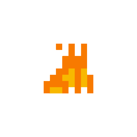 fire pixel Sticker by HAZ
