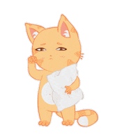 merurid cat cute sleepy good night Sticker