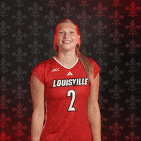 Volleyball Go Cards GIF by Louisville Cardinals
