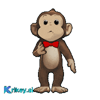 Sorry Monkey Sticker by TeamKrikey