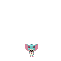 Mouse Blue Snake Sticker