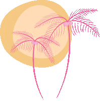 Palm Trees Pink Sticker by pinknproper