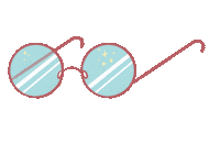 Rumple_illustration stars magic glasses harrypotter Sticker