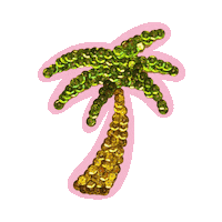 Stompface sparkles island tropical palm tree Sticker