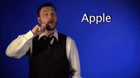 sign language apple GIF by Sign with Robert