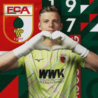 Heart Love GIF by FC Augsburg 1907