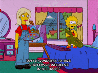 lisa simpson artist GIF