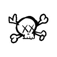 Skull Sticker by dividenyc