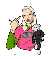 Teddy Bear Stars Sticker by Du Blonde