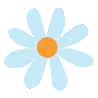 addienicoledesign blue flower wiggle daisy Sticker