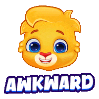 Awkward Moment What Sticker by Lucas and Friends by RV AppStudios