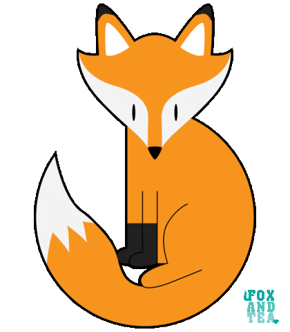 Fox Flowers Sticker by Bottega42