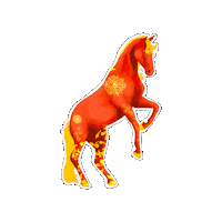 DatWolf27 horse year of the horse redhorse datwolf27 Sticker