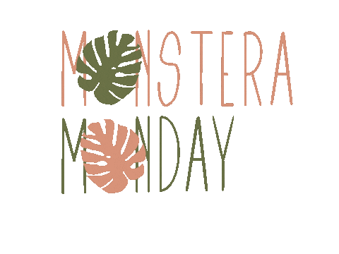 Monday Monstera Sticker