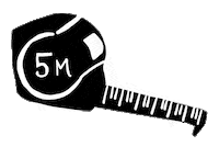 Wonderwallstudios wood tool measure wonderwallstudios Sticker