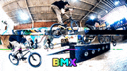 mullerbmx bmx biker indoor skatepark GIF