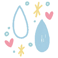 Heart Water Sticker