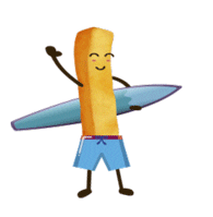 Lugs cerveja bacon batata frango Sticker