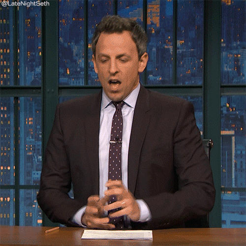 seth meyers catching breath GIF by Late Night with Seth Meyers