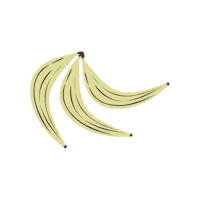 Comida Banana Sticker by Papier Patate