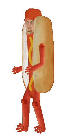 Hot Dog Sticker by Scorpion Dagger