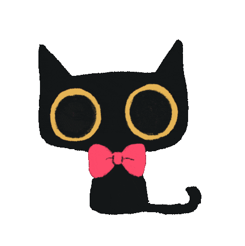 Black Cat Sticker by Marianna