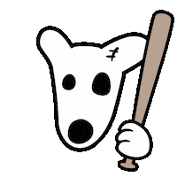 realdogshouse dog baseball dogs bat Sticker