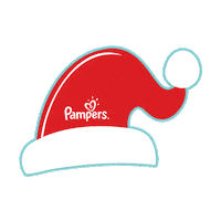 Santa Hat Christmas Sticker by Pampers India