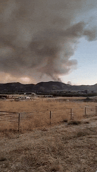 Wildfire Threatens Homes in California's Riverside County