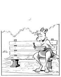 CarlsenComics cartoon überraschung kanguru forrestgump Sticker