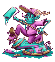 Graffiti Roller Sticker