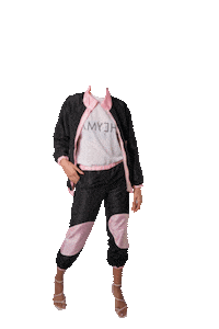 CheymaTheLabel pink black v2 v1 Sticker