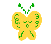 mememiho1994 illustration kawaii butterfly 귀여운 Sticker