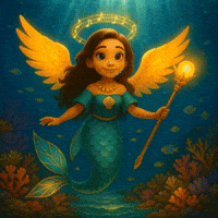 TheRealSiraphael siraphael fantasy gif healing light magical mermaid GIF