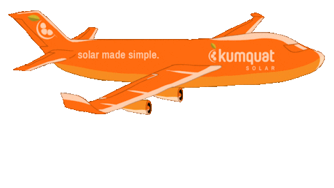 Flying First Class Sticker by Kumquat Solar