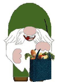 Gnome Grocery Shopping Sticker