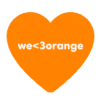 Orange Love Sticker by in-tech